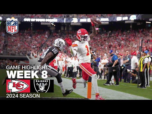 Kansas City Chiefs vs. Las Vegas Raiders | 2024 Week 8 Game Highlights