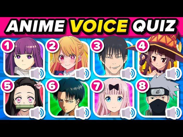 ANIME VOICE QUIZ ️ Can you Guess the Anime Voice? (50 Popular Anime Characters)