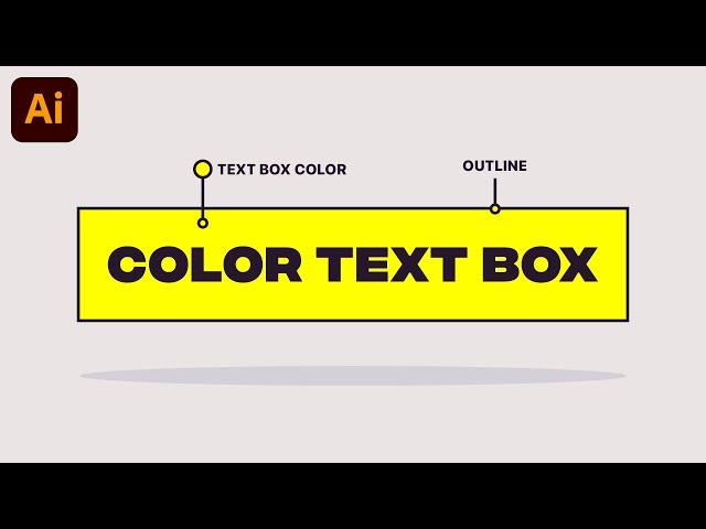 Illustrator Tutorial - How to Add a Color Text Box