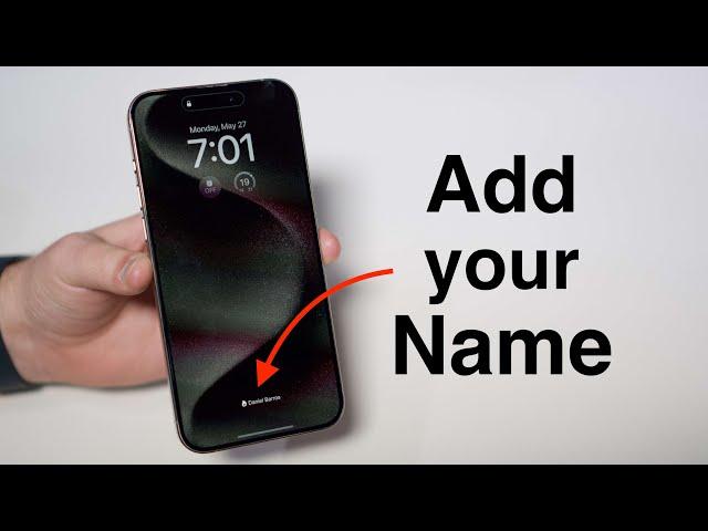 How to Add your Name on your iPhone Lock Screen!