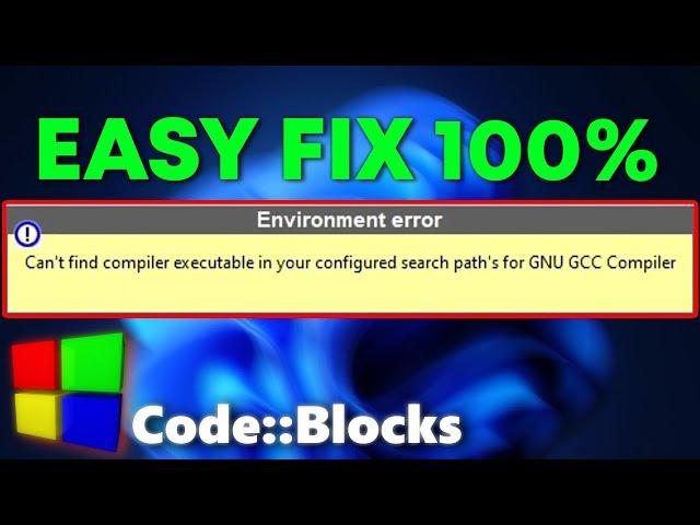 Can't find compiler executable in your configured search path's for GNU GCC Compiler | CodeBlocks