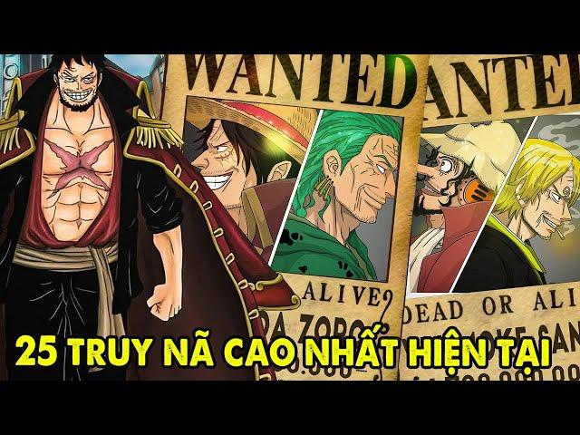 Top 25 Truy Nã Cao Nhất One Piece  | Ngũ Hoàng Luffy Chỉ Top 7