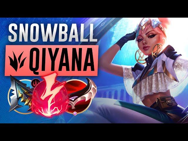 SNOWBALLING As A Jungler With Qiyana! Pathing/Ganking In Season 11 | Jungle Gameplay Assassin Guide
