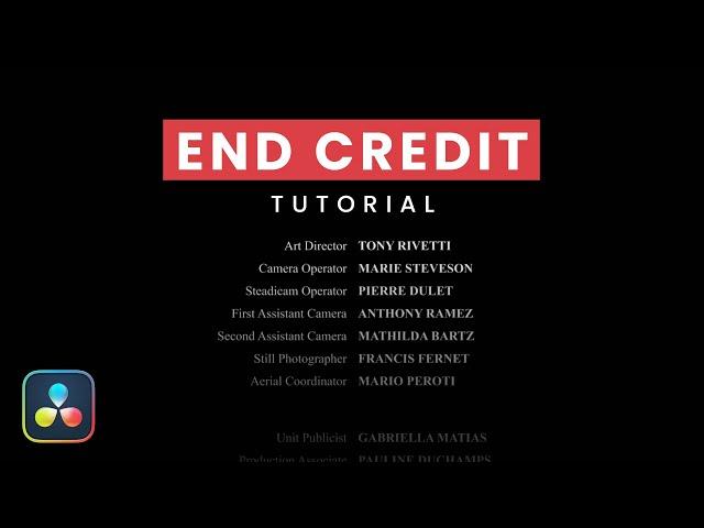 Create Film Rolling Credits in Davinci Resolve