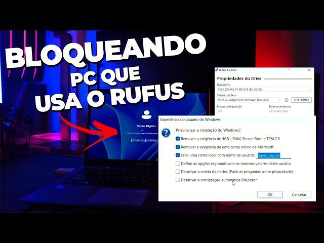 É OFICIAL a MICROSOFT está BLOQUEANDO PCs QUE USAREM o Rufus ou que PULEM os REQUISITOS do 23 e 24H2