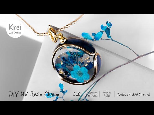 【UV レジン】ドライフラワーを使って、DIYブレスレットチャーム〜 UV Resin - DIY Bracelet Charm with Dried Flower.