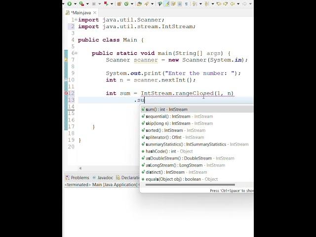 Summing N numbers in Seconds! #javaprogramming #programmingtips #summing