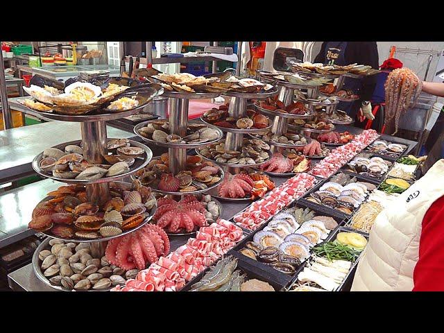 키조개삼합 1200 customers a day?! Amazingly Special Grilled Seafood Combo - Korean street food