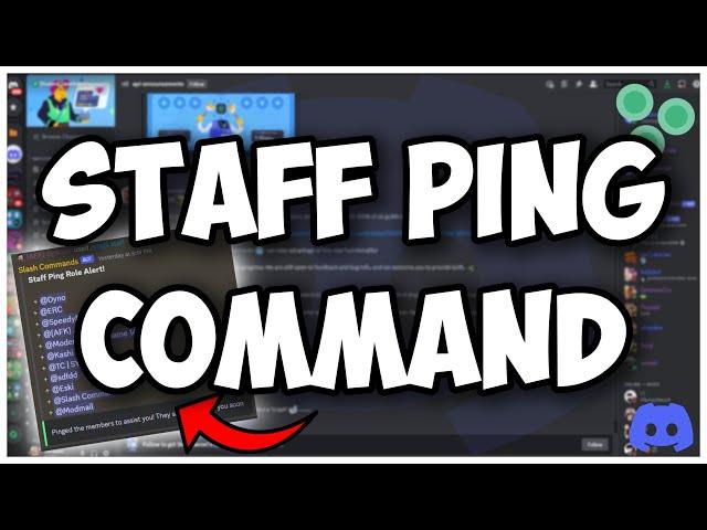[NEW] - How to make a PING ONLINE STAFF command for your Discord Bot! || Discord.js V14