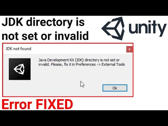 jdk directory is not set or invalid unity, Please, fix it in Preferences External Tools, jdk unity