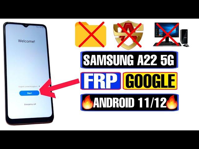 Samsung Galaxy A22 5G FRP Bypass Android 11 2023 | Samsung A22 5G Google Account Bypass Without PC |