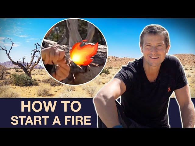 How to Start a Fire like Bear Grylls!  | Bear Skills