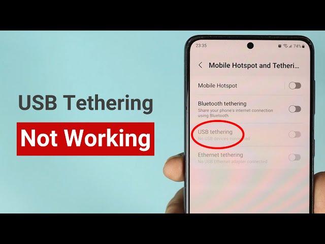 FIXED! - USB Tethering Not Working Only Charging