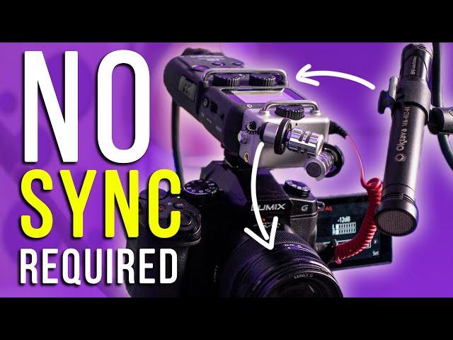 Connect an XLR mic directly to your Camera w/ line out for NO SYNC high quality audio