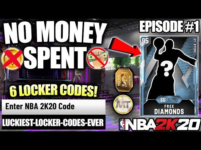 NBA 2K20 NO MONEY SPENT #1 - LUCKIEST LOCKER CODES EVER WITH SO MANY FREE DIAMONDS IN MYTEAM