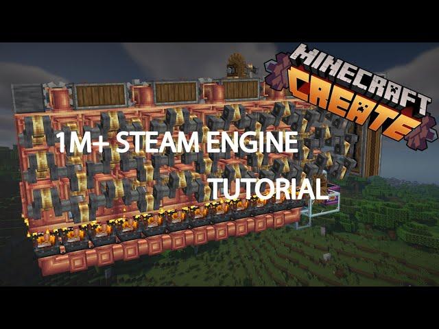 How to SUPER COMPACT 8-Core Steam Engine with The Create Mod in Minecraft