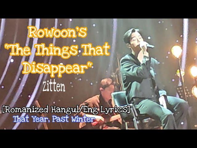 [4K] [Fancam EN] Rowoon's cover of "The Things That Disappear" #사라져가는것들 by Zitten. #ROWOON #로운 #ロウン