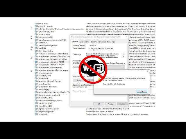 Windows could not start the WLAN AutoConfig Service on local computer - Error 0xc00ce5XX (+30 FIX)