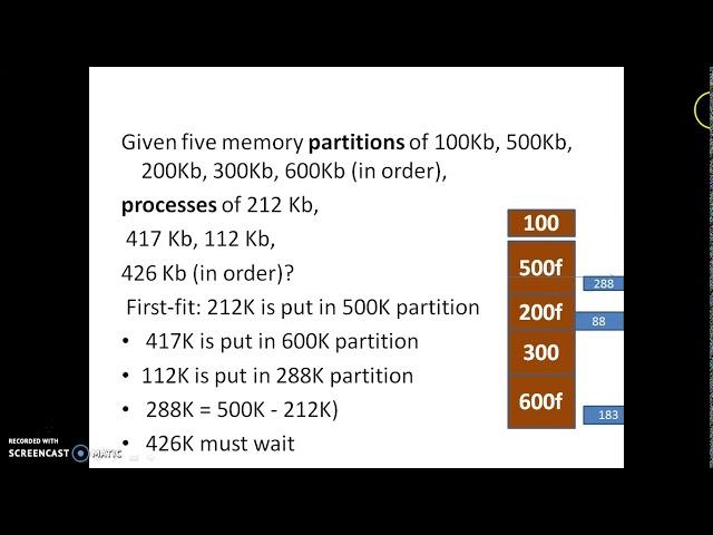 Operating system-6th tutorial-First fit Algorithm(memory allocation)-by Mandakini Ganeshwade