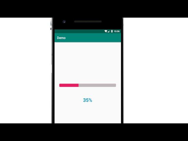 ProgressBar with Background (Percentage) Text Value - Android Studio Tutorial.