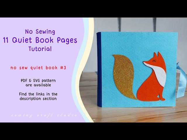 No Sewing Quiet Book #3 | Busy Book Gluing Video | Felt Book Pattern by  @Sewing Craft Studio