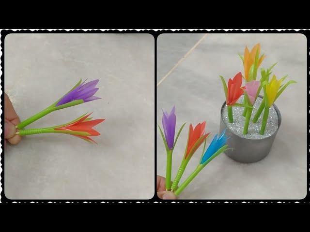 straw art | home decorative items | drinking straw craft ideas | best out of waste | flower making