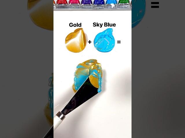 Gold color recipes #colormixing #paintmixing #colortheory #guessthecolor #artvideos