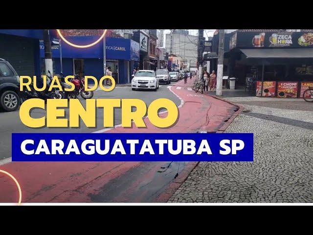 RUAS DO CENTRO DE CARAGUATATUBA (SP), COMERCIO LOCAL E MOVIMENTAÇÃO DE MORADORES E TURISTAS