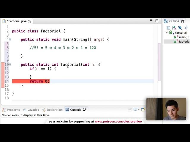 Factorial Program in Java with Recursion #70