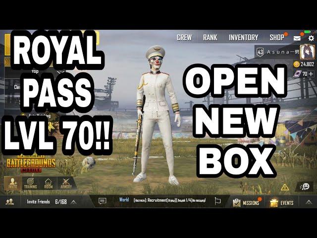 PUBG MOBILE - UNLOCK ROYAL PASS LVL 70 & OPEN NEW BOX ( SEASON 2 )