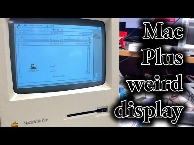 Can we repair this Macintosh Plus with weird video corruption? (double / half vertical refresh?)