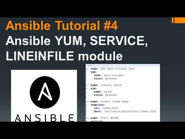 DevOps | Ansible | asible modules yum, service, LineInFile | ansible tutorial #4