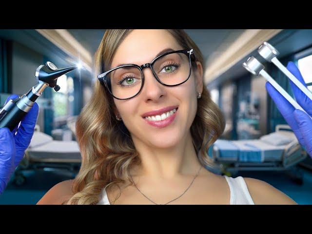 Deep cleaning ears ASMR roleplay for SLEEP, Otoscope, Tuning forks - NO TALKING compilation