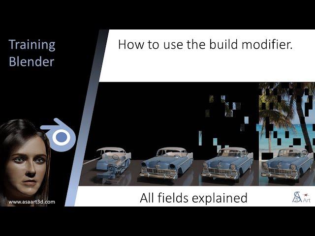 How to use the build modifier in Blender