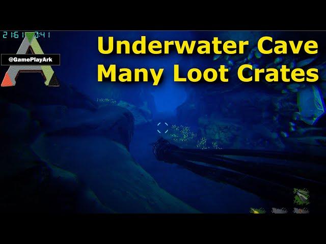 underwater cave with sea loot crates artifact of the lost crystal isles ark survival evolved