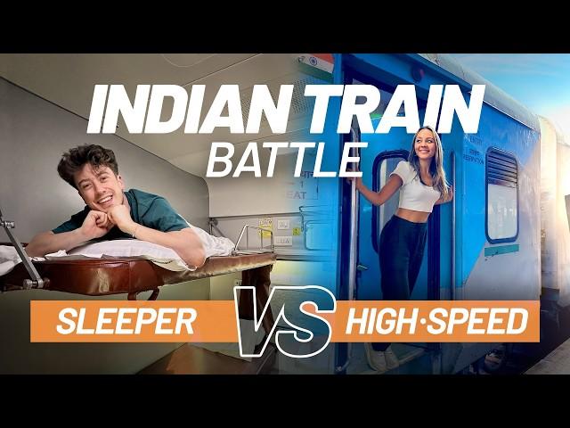 In-depth INDIAN TRAIN Comparison: FIRST CLASS Sleeper Train VS High Speed Gatiman Express