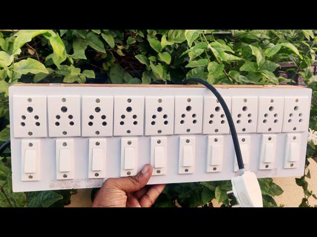 How to make an extension box || 10 Sockets+10 Switches box wiring || very big extension box wiring