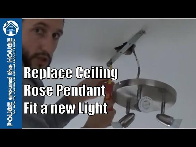 How to fit & wire a ceiling light. Change ceiling rose pendant. Lighting circuits explained.