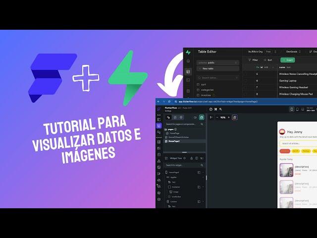 Conectando Supabase y Flutterflow: Tutorial para Visualizar Datos e Imágenes