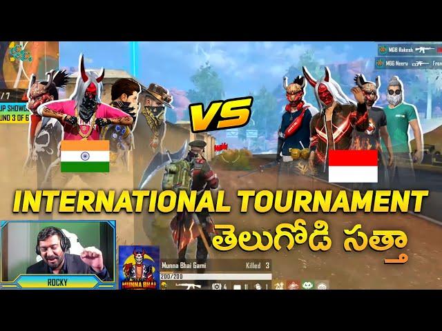 Munna Bhai Tournament Gameplay - Indian Server Vs Indonesia Server - Free Fire Telugu - MBG ARMY