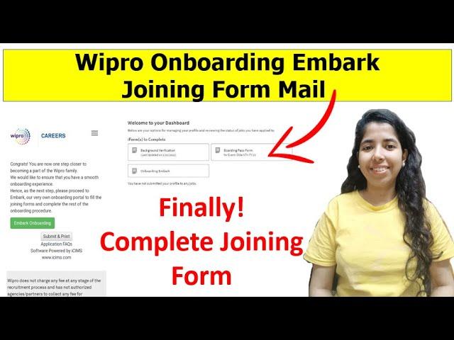 Wipro Onboarding Embark Email | Wipro Latest Onboarding Next Step After PJP