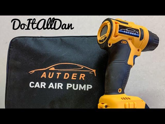 AUTDER Cordless Tyre Inflator Battery Air Compressor User Review