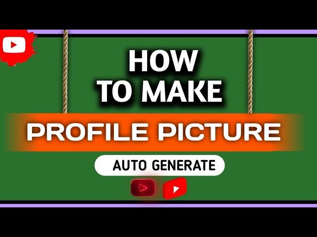 How to make profile picture for social media(Auto generate)