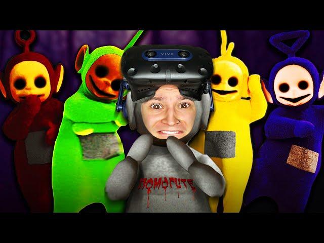 ТЕЛЕПУЗИКИ ХОРРОР В VR. БЕГИ!! (Slendytubbies VR)