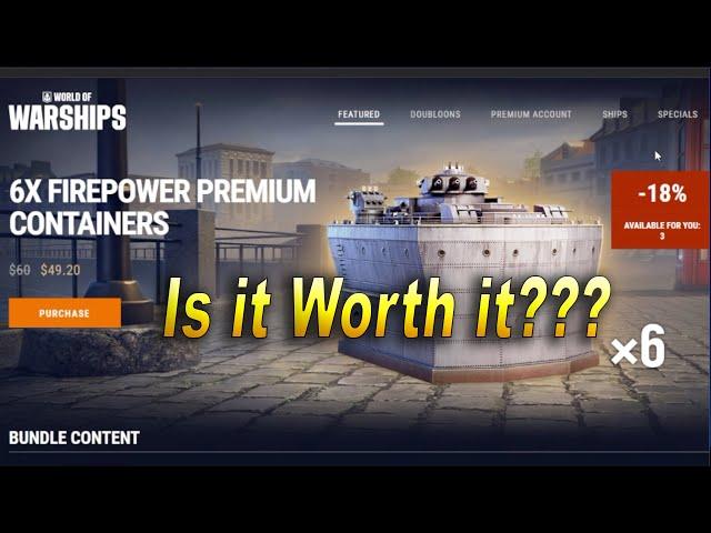 Opening 6X Firepower Premium Containers - Is it Worth It #worldofwarships