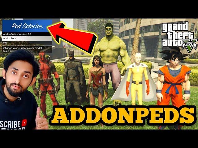 HOW TO ADD ANY PED IN GTA 5 | ADDONPEDS GTA 5 | GTA 5 Mods 2023 Hindi/Urdu | The Noob