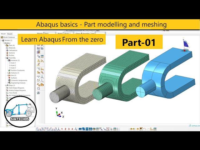 Abaqus basics 01 - Part modelling and meshing