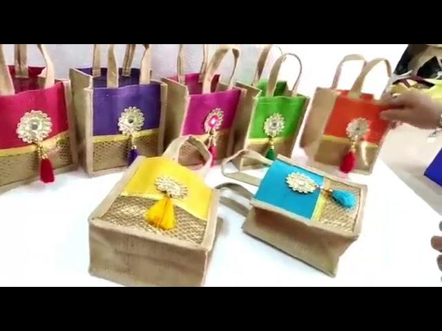 jute thamboolam gift bags