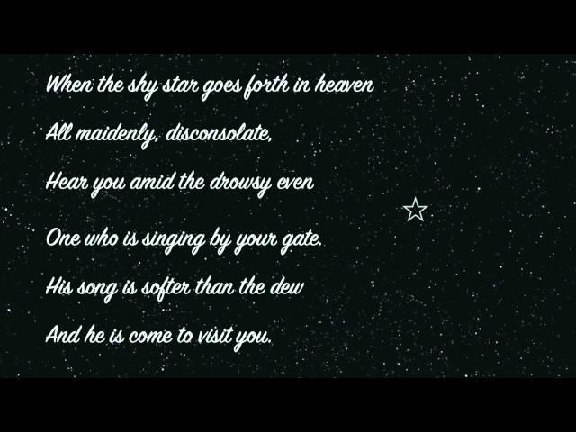 When The Shy Star Goes Forth In Heaven a poem written by James Joyce