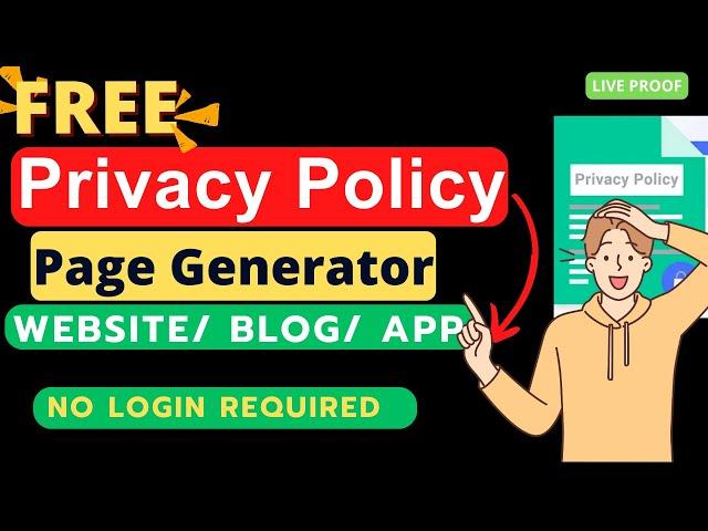 Free Privacy Policy Generator For Blogger | Create Privacy Policy Page for Website | WordPress